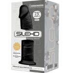 SILEXD - MODELO 2 PENE REALÍSTICO SILICONA PREMIUM SILEXPAN NEGRO 19 CM - Imagen 3