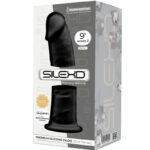 SILEXD - MODELO 2 PENE REALÍSTICO SILICONA PREMIUM SILEXPAN NEGRO 23 CM - Imagen 3