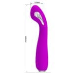 PRETTY LOVE - HECTOR VIBRADOR ELECTROSHOCK RECARGABLE  IMPERMEABLE MORADO - Imagen 5