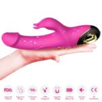 ARMONY - METEROR DILDO VIBRADOR RABBIT ROTADOR FUCSIA - Imagen 3