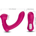 ARMONY - SECRETKISS ESTIMULADOR CON LENGUA CLITORIS  VIBRADOR CURVO FUCSIA - Imagen 3