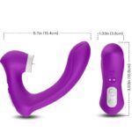 ARMONY - SECRETKISS ESTIMULADOR CON LENGUA CLITORIS VIBRADOR CURVO VIOLETA - Imagen 3