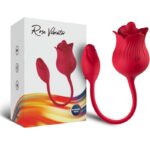 ARMONY - ROSA VIBRADOR ESTIMULADOR CLÍTORIS CON COLA 10 MODOS ROJO - Imagen 5