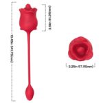 ARMONY - ROSA 2 EN 1 ESTIMULADOR SUCCIONADOR  VIBRADOR 10 MODOS CON COLA ROJO - Imagen 4