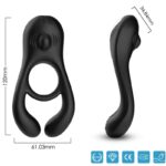 ARMONY - VEYRON ANILLO VIBRADOR DOBLE PINZA CONTROL REMOTO NEGRO - Imagen 3