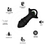 ARMONY - KYLIN DEDAL VIBRADOR  PLUG ANAL CONTROL REMOTO NEGRO - Imagen 3