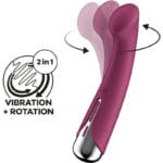 SATISFYER - SPINNING G-SPORT 1 VIBRADOR ROTADOR ROJO - Imagen 4