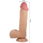 PRETTY LOVE - SLIDING SKIN SERIES DILDO REALÍSTICO CON VENTOSA PIEL DESLIZANTE NATURAL 23.4 CM - Imagen 4