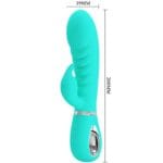 PRETTY LOVE - PRESCOTT VIBRADOR PUNTO G MULTIFUNCIÓN VERDE AGUA - Imagen 5