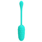 PRETTY LOVE - HUEVO VIBRADOR CON TEXTURA MARINA RECARGABLE VERDE AGUA - Imagen 5