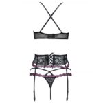 LIVCO CORSETTI FASHION - SNEHANA LC 90443 SUJETADOR + LIGUERO + PANTY NEGRO - Imagen 4