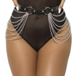 SUBBLIME - CINTURÓN DE CADENAS CUERO NEGRO TALLA ÚNICA