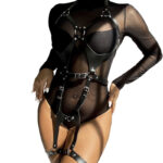 SUBBLIME - ARNÉS CUERPO ENTERO CON HEBILLAS CUERO NEGRO TALLA ÚNICA - Imagen 2