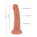ONINDER - LARGE BOGOTÁ DILDO VIBRADOR 9 VELOCIDADES NATURAL 22 CM -O- 4.5 CM - APP GRATUITA - Imagen 3