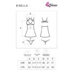 LIVCO CORSETTI FASHION - BINELLA SET BABYDOLL + TANGA NEGRO - Imagen 5