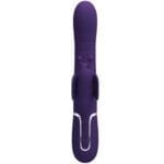 PRETTY LOVE - VIBRADOR RABBIT MULTIFUNCIÓN 4 EN 1 MARIPOSA MORADO - Imagen 2