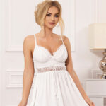 SUBBLIME - BABYDOLL ESCOTE V DETALLE LAZOS BLANCO S/M - Imagen 4