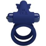 PRETTY LOVE - JAMELE DOBLE ANILLO CON VIBRACIÓN  ESTIMULADOR MARIPOSA AZUL - Imagen 4