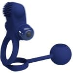 PRETTY LOVE - REMINGTON DOBLE ANILLO VIBRADOR CON PLUG AZUL - Imagen 4