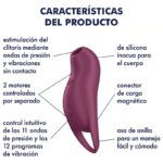 SATISFYER - POCKET PRO 1 ESTIMULADOR CLÍTORIS GRANATE - Imagen 4