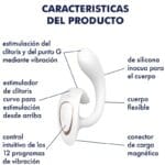 SATISFYER - G FOR GODDESS 1 VIBRADOR RABBIT BLANCO - Imagen 4