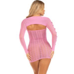 LEG AVENUE - VESTIDO CORAZON  LAZOS ROSA TALLA ÚNICA - Imagen 3