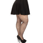LEG AVENUE - MEDIAS REJILLA CRISTALIZADA NEGRO PLUS SIZE - Imagen 3