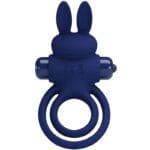 PRETTY LOVE - DAREY DOBLE ANILLO VIBRADOR RABBIT AZUL - Imagen 3