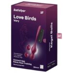 SATISFYER - LOVE BIRDS VARY BOLAS VIBRADORES APP GRATUITA ROJO VINO - Imagen 5