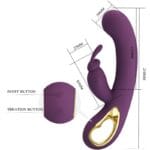 PRETTY LOVE - LIAM VIBRADOR RABBIT  ESTIMULADOR PUNTO G MORADO - Imagen 3