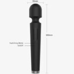 ARMONY - X POWER LARGE MASAJEADOR  VIBRADOR 7 VIBRACIONES NEGRO - Imagen 2