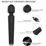 ARMONY - X POWER LARGE MASAJEADOR  VIBRADOR 7 VIBRACIONES NEGRO - Imagen 4