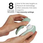 WOMANIZER - LIBERTY 2 ESTIMULADOR SUCCIONADOR CLITORIS VERDE CLARO - Imagen 5