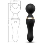 ARMONY - FREEZA MASAJEADOR  VIBRADOR CABEZA FLEXIBLE NEGRO - Imagen 2