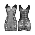 SUBBLIME - 952167 VESTIDO DE REJILLA CORTO ELÁSTICO NEGRO TALLA ÚNICA - Imagen 4