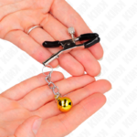 KINK - PINZAS PARA PEZONES CON COLGANTE DE CASCABEL DORADO 6 CM - Imagen 3