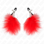 KINK - PINZAS PARA PEZONES CON PLUMA ROJO 7 CM - Imagen 2