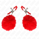 KINK - PINZAS PARA PEZONES CON POMPÓN ROJO 6 CM - Imagen 2