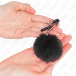 KINK - PINZAS PARA PEZONES CON POMPÓN NEGRO 6 CM - Imagen 3