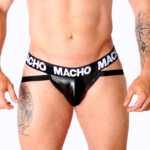 MACHO - MX25NC JOCK CUERO NEGRO