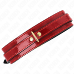 KINK - COLLAR AJUSTABLE ROJO VINO DETALLES DORADOS 29-42.5 CM X 4 CM - Imagen 2