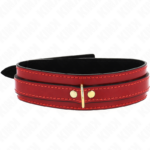 KINK - COLLAR AJUSTABLE ROJO VINO DETALLES DORADOS 29-42.5 CM X 4 CM - Imagen 4