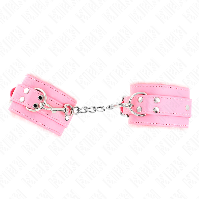 img_187751_bca1a50e8c7dc63e1d7a2228cfcf008a_1.png KINK - MUÑEQUERAS FORRADAS ROSA CON CORREA ROSA AJUSTABLE 20-29 CM X 5.5 CM - Imagen 1