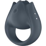 SATISFYER - PERFECT PAIR 2 MULTIVIBRADOR 2 EN 1 ANILLO PARA PENE  ESTIMULADOR DE DEDO GRIS - Imagen 2