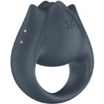 SATISFYER - PERFECT PAIR 2 MULTIVIBRADOR 2 EN 1 ANILLO PARA PENE  ESTIMULADOR DE DEDO GRIS - Imagen 3