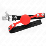 KINK - MORDAZA DE BOLA 4 CM DE SILICONA CON CANDADO 60 x 2 CM