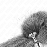 KINK - PLUG ANAL TALLA S 7 X 3 CM CON COLA SINTÉTICA 40 CM PLATEADO - Imagen 4