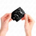 KINK - MUÑEQUERAS CON 3 ANILLAS EN D AJUSTABLE NEGRO 17.5-25 CM X 6 CM - Imagen 3