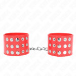 KINK - MUÑEQUERAS CON CIERRE A PRESIÓN AJUSTABLE ROJO 19-24 CM X 5.5 CM