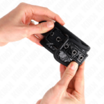 KINK - MUÑEQUERAS CON PATRÓN DE DIAMANTES NEGRO AJUSTABLE 17-26 CM X 5.5 CM - Imagen 3